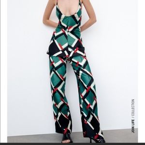 Zara geometric print trousers